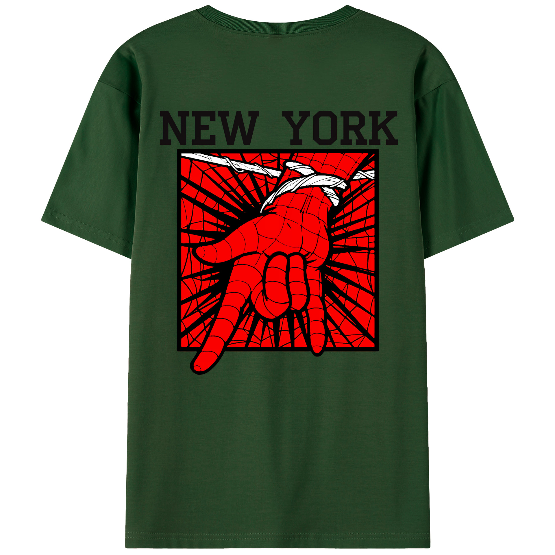 （画像用） Spider Man スパイダーマン 綿100％半袖Tシャツ（背面プリント）